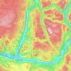 Area P (Rivers and the Peaks) topographic map, elevation, terrain