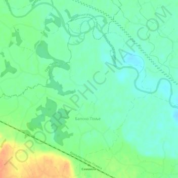 Bapsko Polje topographic map, elevation, terrain