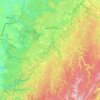 Upshur County topographic map, elevation, terrain