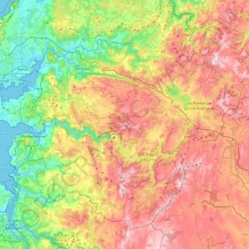 Eume topographic map, elevation, terrain