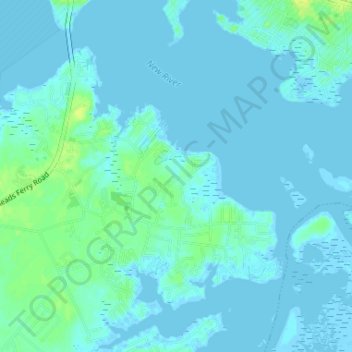 Sneads Ferry topographic map, elevation, terrain