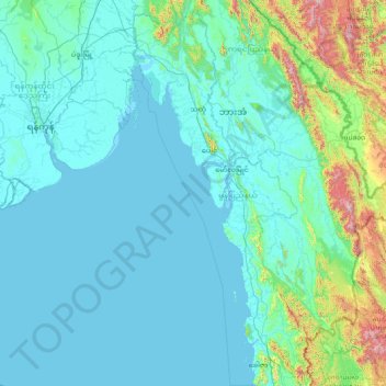 Mon topographic map, elevation, terrain