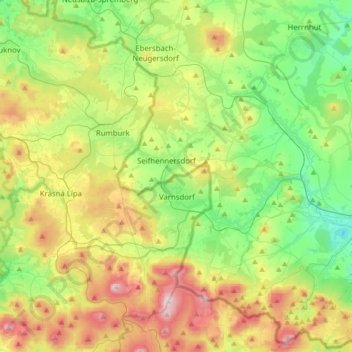 Mandau/Mandava topographic map, elevation, terrain