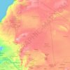 Mauritania topographic map, elevation, terrain