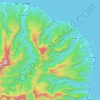 Hitiaʻa ʻo te Rā topographic map, elevation, terrain
