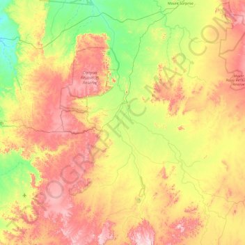Einasleigh topographic map, elevation, terrain