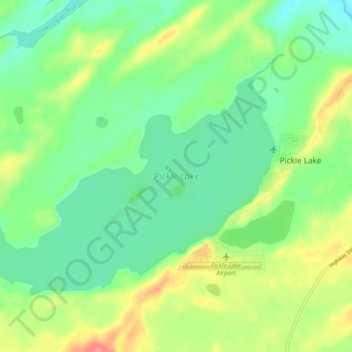 Pickle Lake topographic map, elevation, terrain