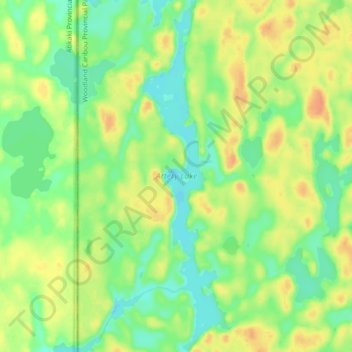 Artery Lake topographic map, elevation, terrain