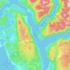 Sechelt Inlet topographic map, elevation, terrain