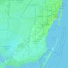 Comté de Miami-Dade topographic map, elevation, terrain