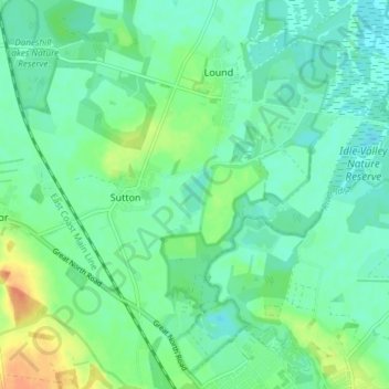 Sutton topographic map, elevation, terrain