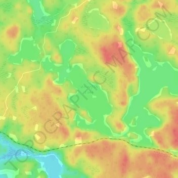 Whitefish Lake topographic map, elevation, terrain