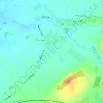 Marston topographic map, elevation, terrain