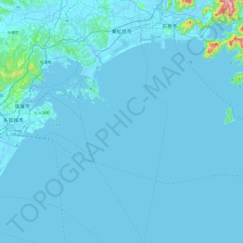 Higashimatsushima topographic map, elevation, terrain