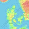 Danimarca topographic map, elevation, terrain