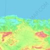 Santa Cruz del Norte topographic map, elevation, terrain