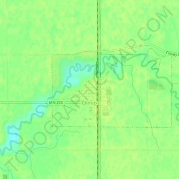 Climax topographic map, elevation, terrain