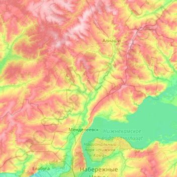 Тойма topographic map, elevation, terrain