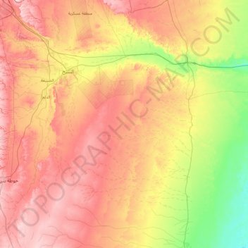 Al Khardj topographic map, elevation, terrain