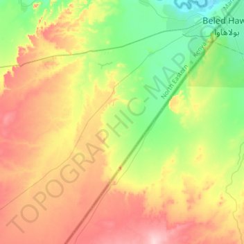 Bulla Mpya ward topographic map, elevation, terrain