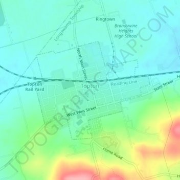 Topton topographic map, elevation, terrain