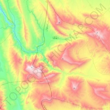 Vanak topographic map, elevation, terrain