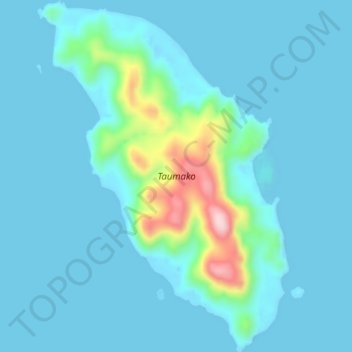 Taumako topographic map, elevation, terrain