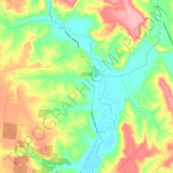 Dunrobin topographic map, elevation, terrain