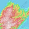 Meat Cove topographic map, elevation, terrain