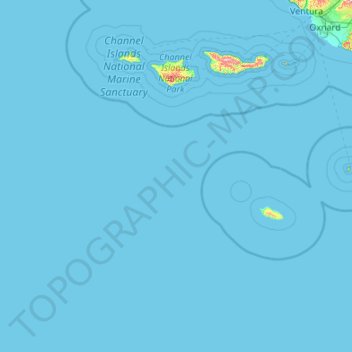 Channel Islands topographic map, elevation, terrain