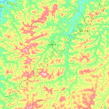 Abreus topographic map, elevation, terrain