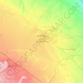 Baqa topographic map, elevation, terrain