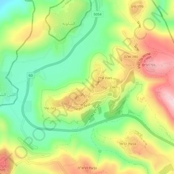 Eli topographic map, elevation, terrain
