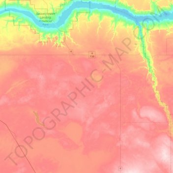 Saskatchewan Landing No. 167 topographic map, elevation, terrain