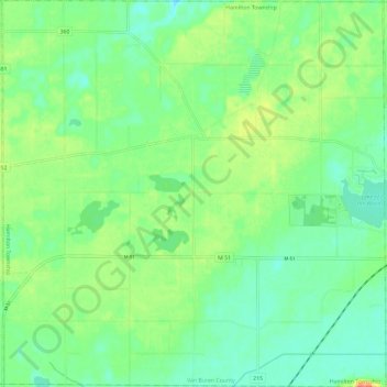 Hamilton Township topographic map, elevation, terrain