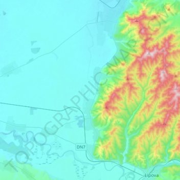 Paulisch topographic map, elevation, terrain