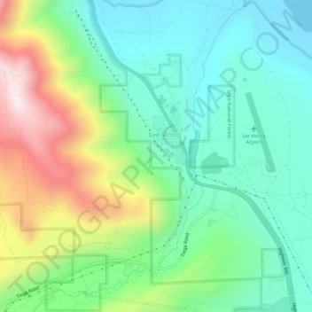 Lee Vining topographic map, elevation, terrain