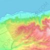 Hammamet topographic map, elevation, terrain