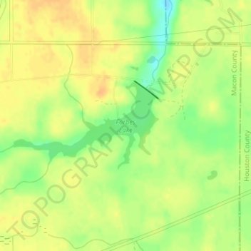Forbes Lake topographic map, elevation, terrain