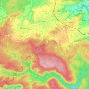 Altdorf topographic map, elevation, terrain