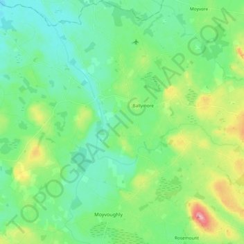 Ballymore topographic map, elevation, terrain