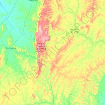 Serra Nova topographic map, elevation, terrain