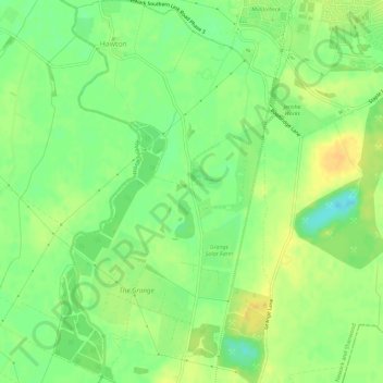 Hawton topographic map, elevation, terrain