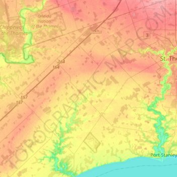 Southwold topographic map, elevation, terrain