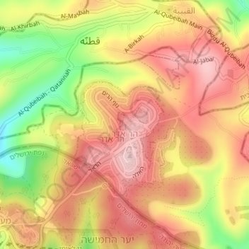 Har Adar topographic map, elevation, terrain