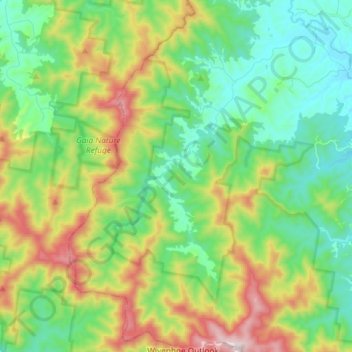 Laceys Creek topographic map, elevation, terrain