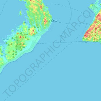 Vera Cruz topographic map, elevation, terrain