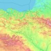 Pays Basque topographic map, elevation, terrain