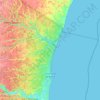 Conceição da Barra topographic map, elevation, terrain