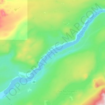 Tatla Lake topographic map, elevation, terrain